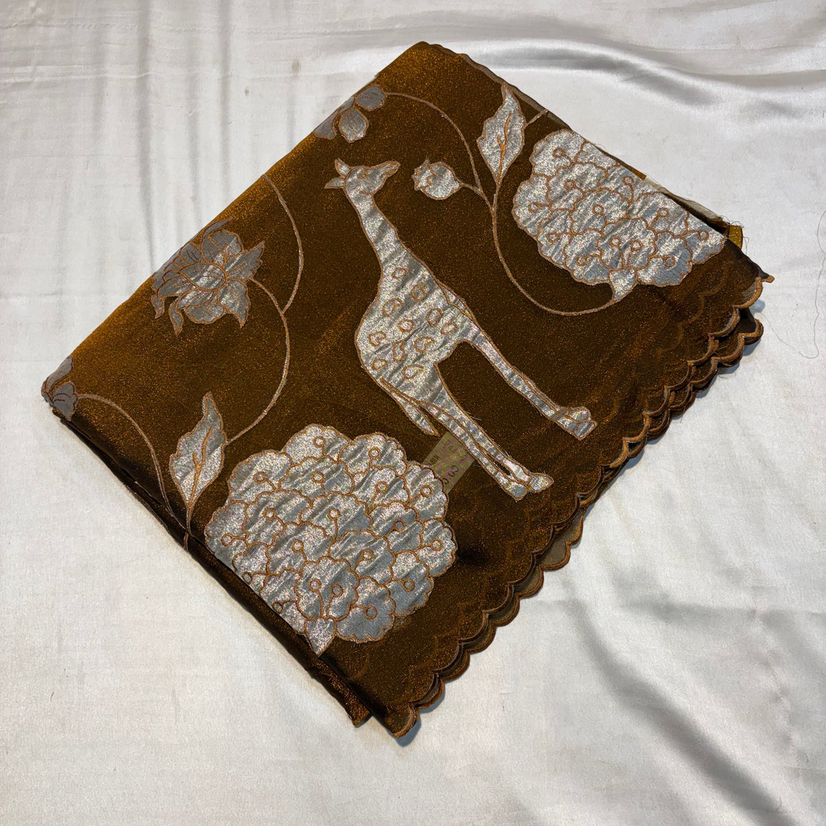 SOFT ORGANZA SAREE WITH APPLIQUÉ WORK