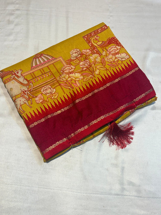 SOFT DAILYWEAR KALAMKARI PRINTED SAREES