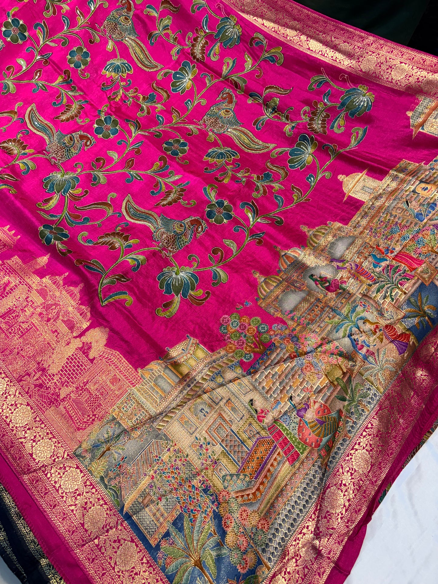 PURE PASHMINA SILK WITH KAATA WORK