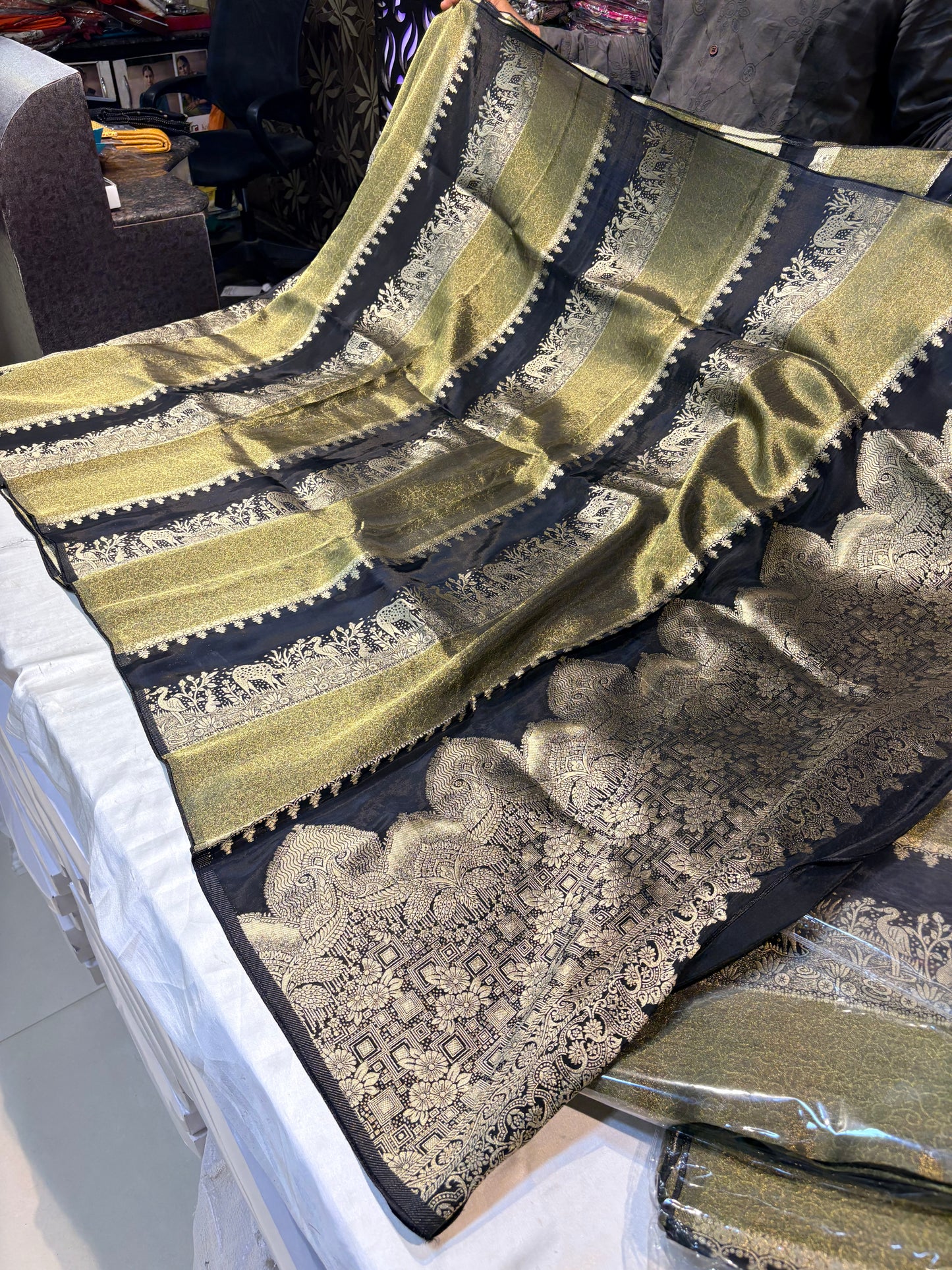 PREMIUM CHINON CREAPE SILK SAREE