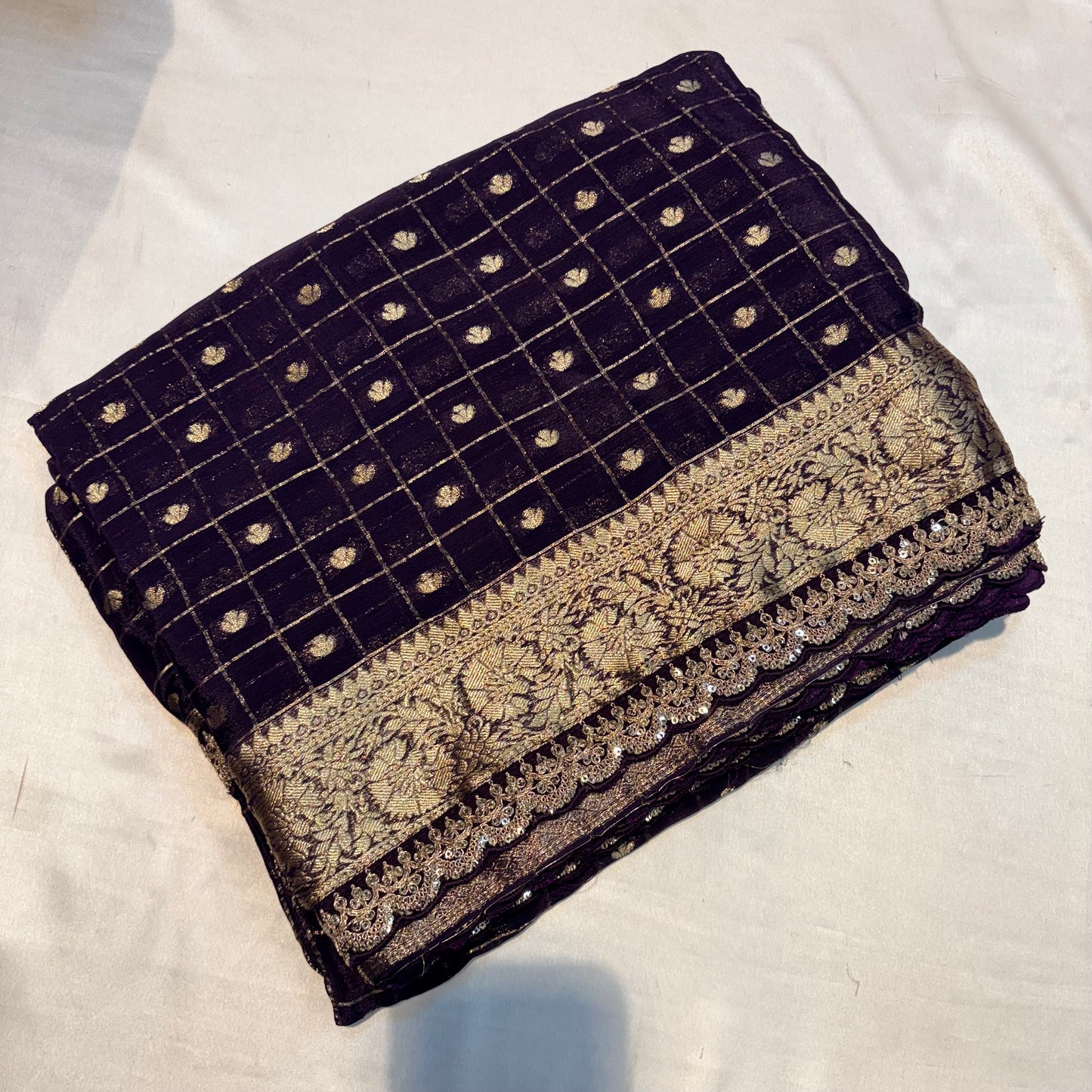 PREMIUM CHIFFON SAREE WITH SCALP BORDER