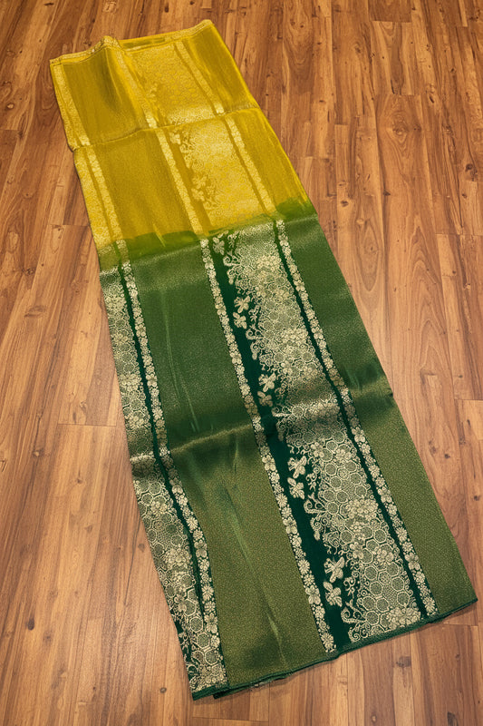 PREMIUM RAW CHINON CREAPE SAREE