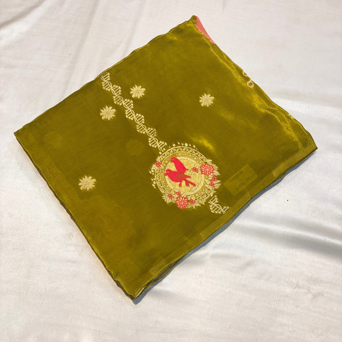 PREMIUM RAW CHINON CREAPE SAREE