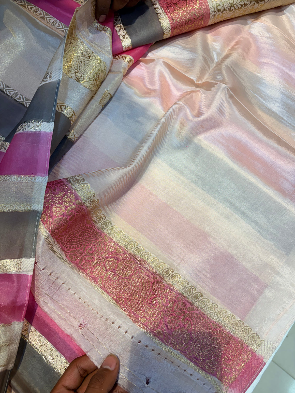PREMIUM CHINON CREAPE SAREE IN RAGKAT DESIGN