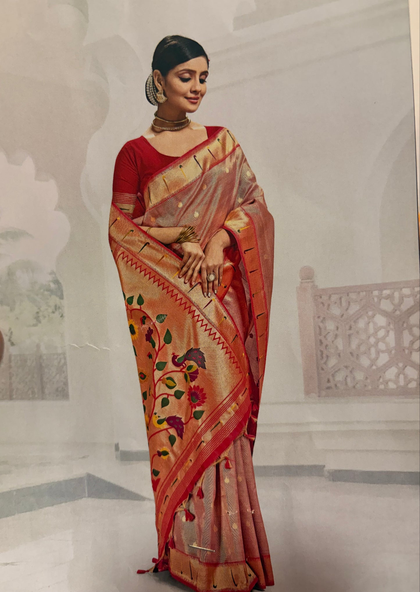 SEMI PAITHANI TISSUE SILK SAREE