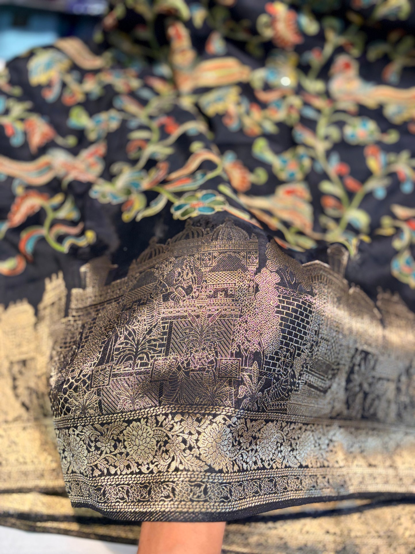 PURE PASHMINA SILK WITH KAATA WORK