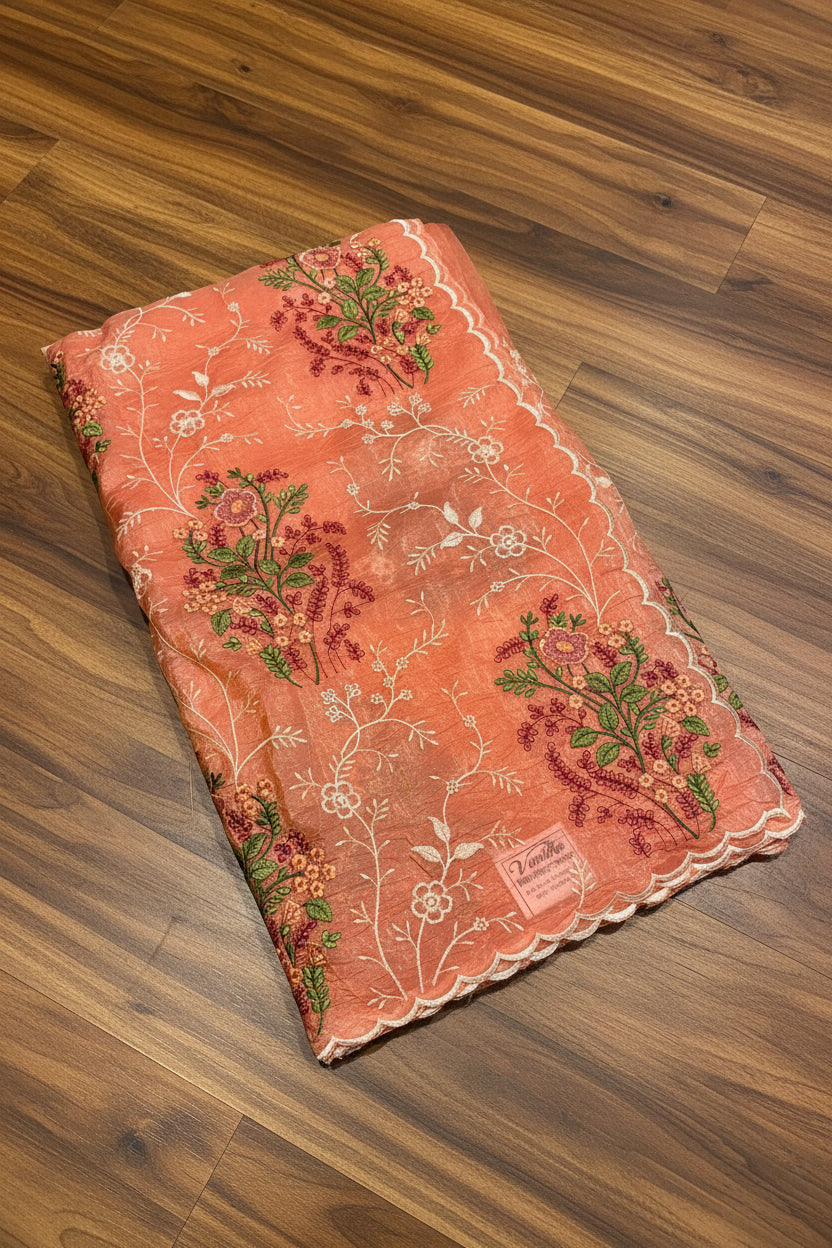 Soft fancy sarees with embroidery work
₹2990/-