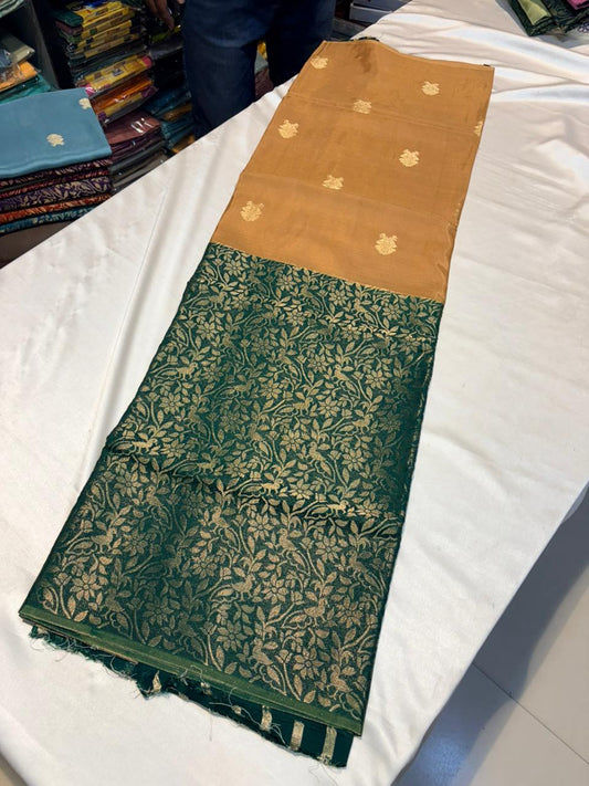 PREMIUM MOUNGA CREAPE SILK HALF & HALF PATTERN
