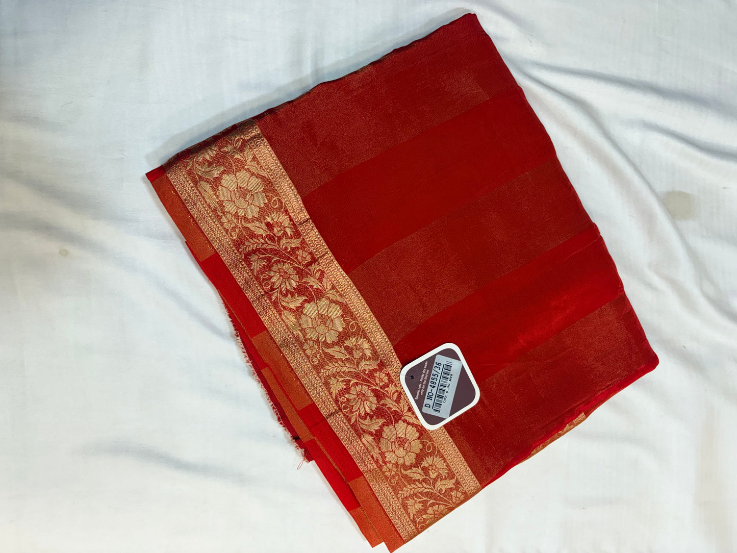 RAW CHINON CREAPE SAREE WITH GHARCHOLA BLOUSE