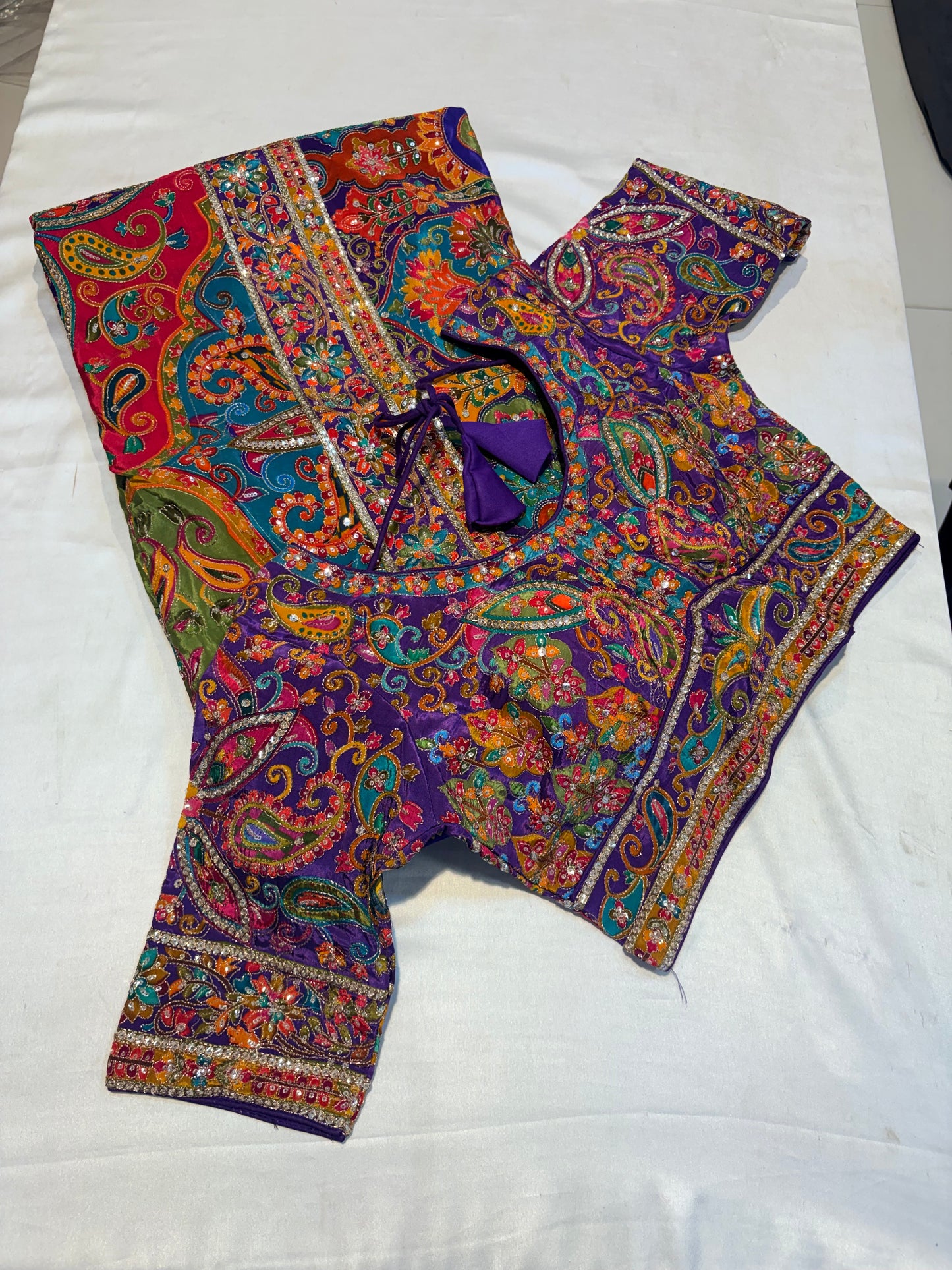 PURE PASHMEENA WITH WORK & READY BLOUSE