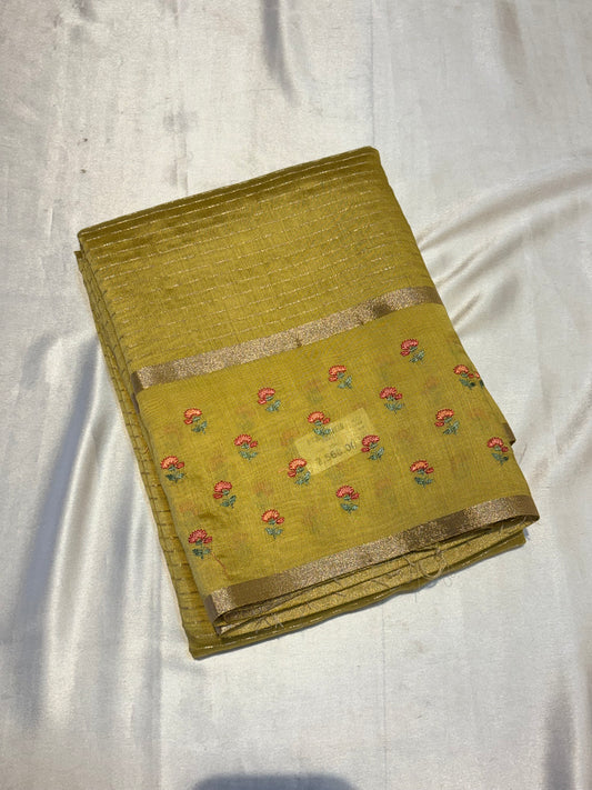 PREMIUM EMBROIDERY SOFT COTTON SAREE