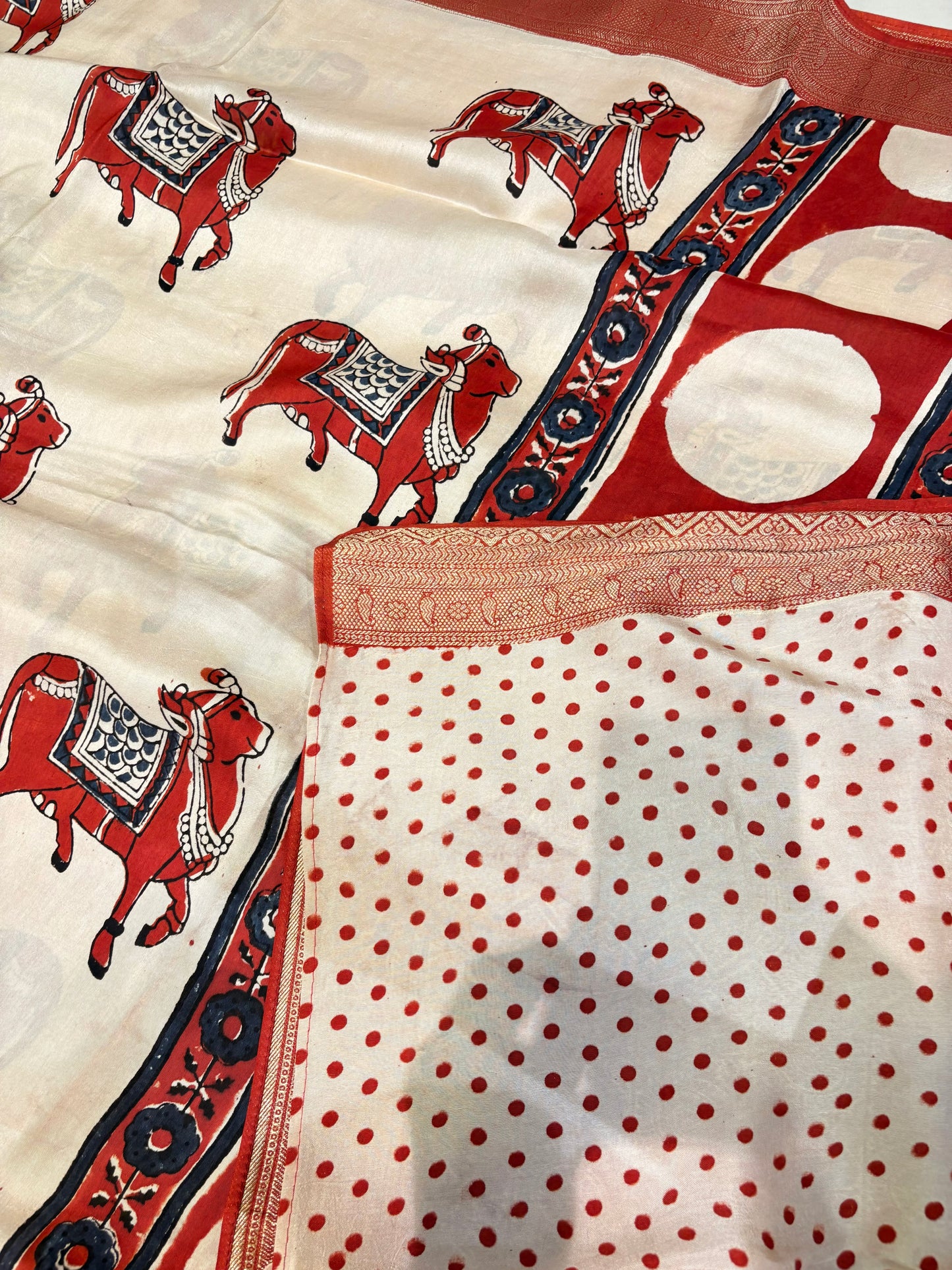 AJRAKH BLOCK PRINTED SAREES 
WITH BANARASI BORDER