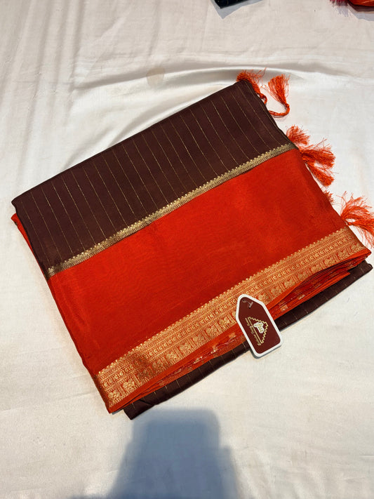 PREMIUM MYSORE CREAPE SILK SAREE