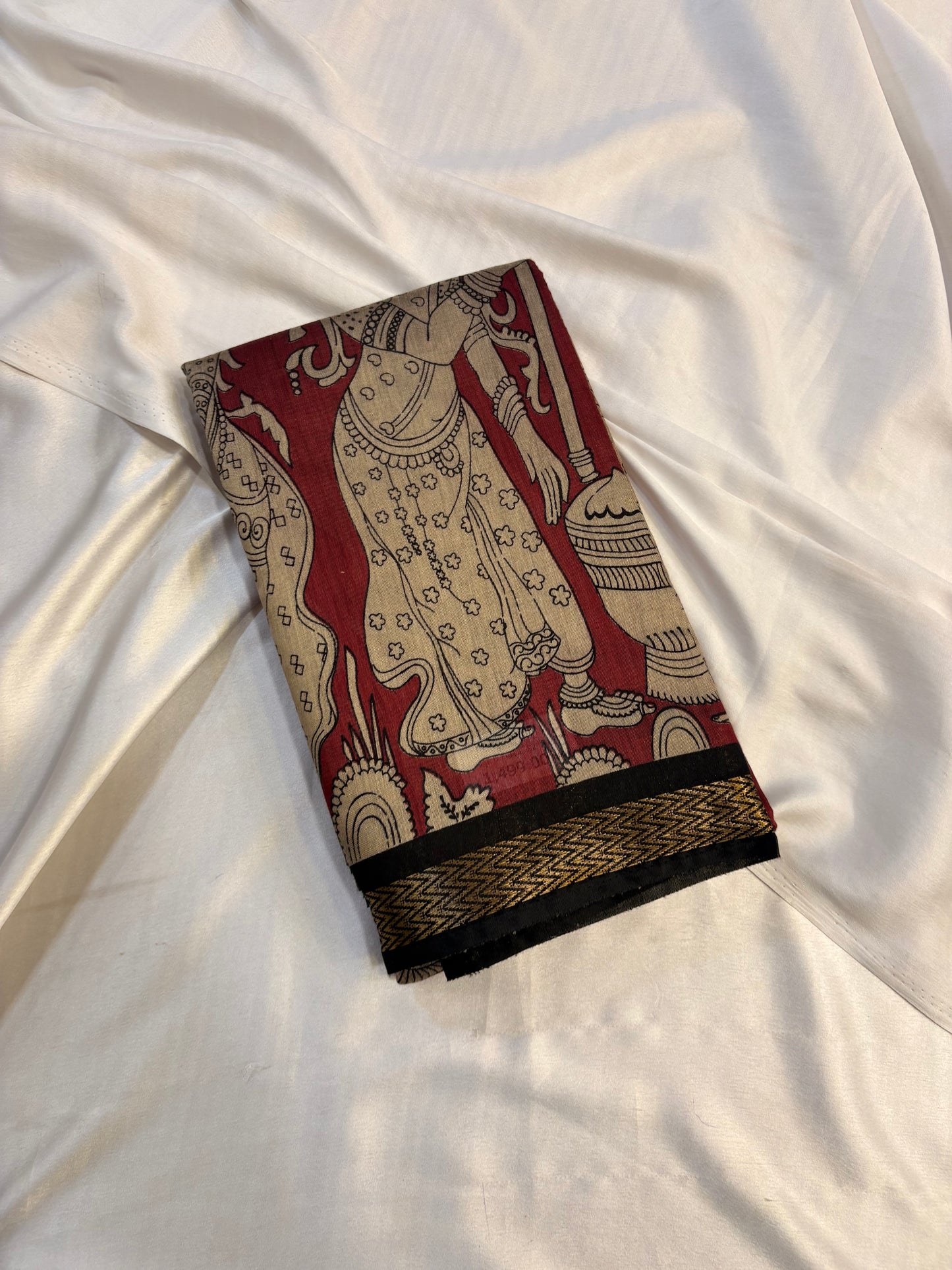 SOFT COTTON SAREE WITH KALAMKARI PRINT
