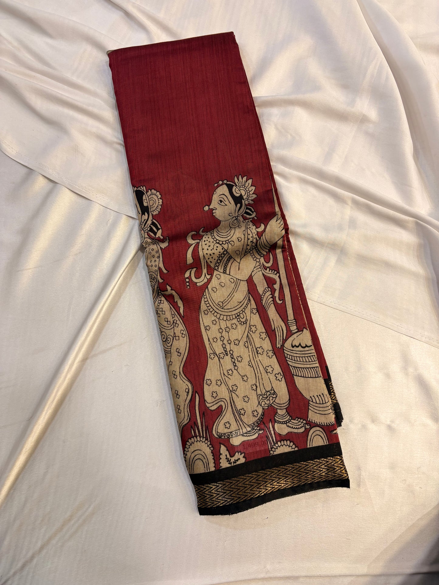SOFT COTTON SAREE WITH KALAMKARI PRINT