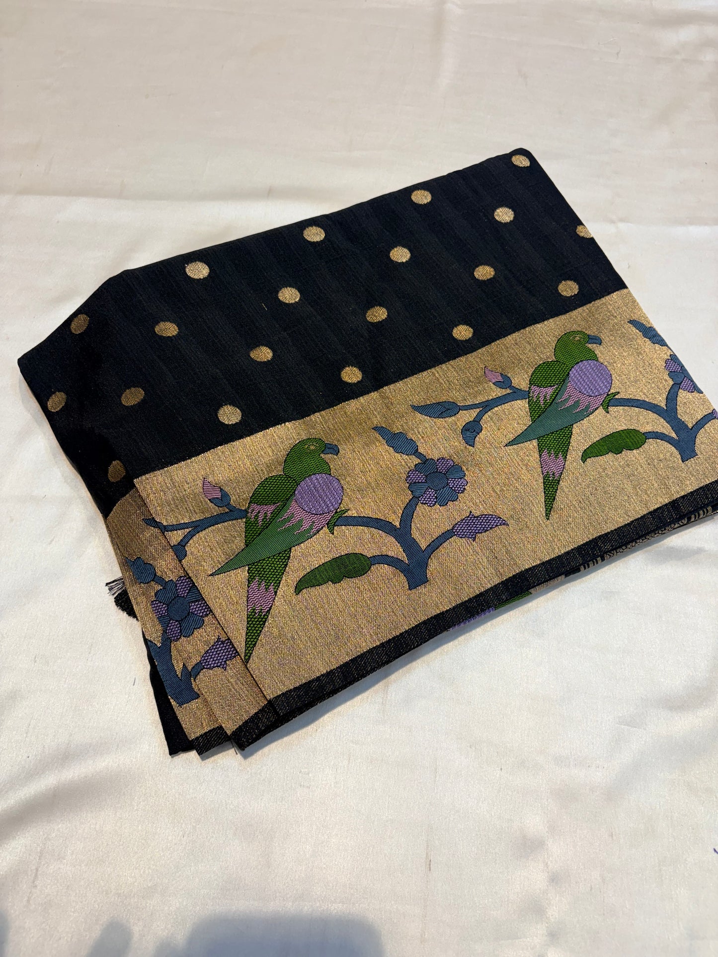 SOFT DUPION SILK SAREE WITH MEENA BORDER