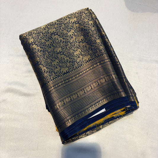 PREMIUM BANARASI BROCADE GEORGETTE SAREE