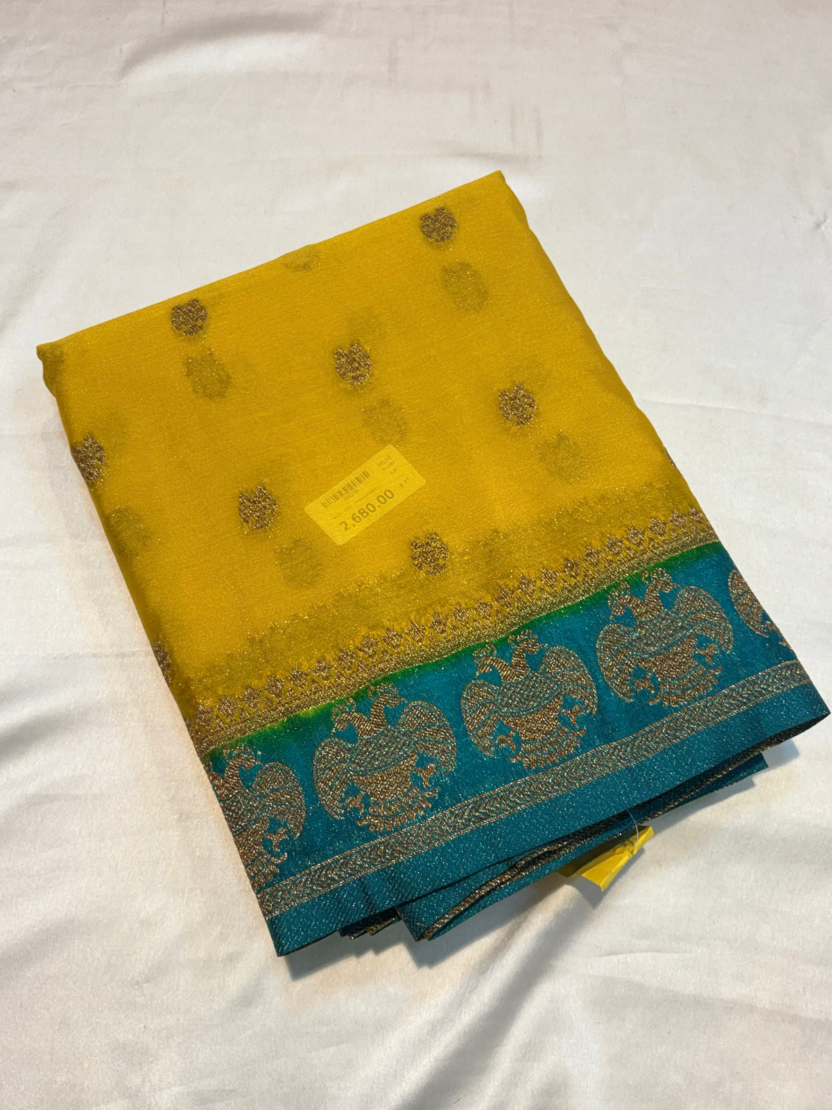 PREMIUM SEMI KHADDI GEORGETTE SAREE WITH ANTIQUE ZARI