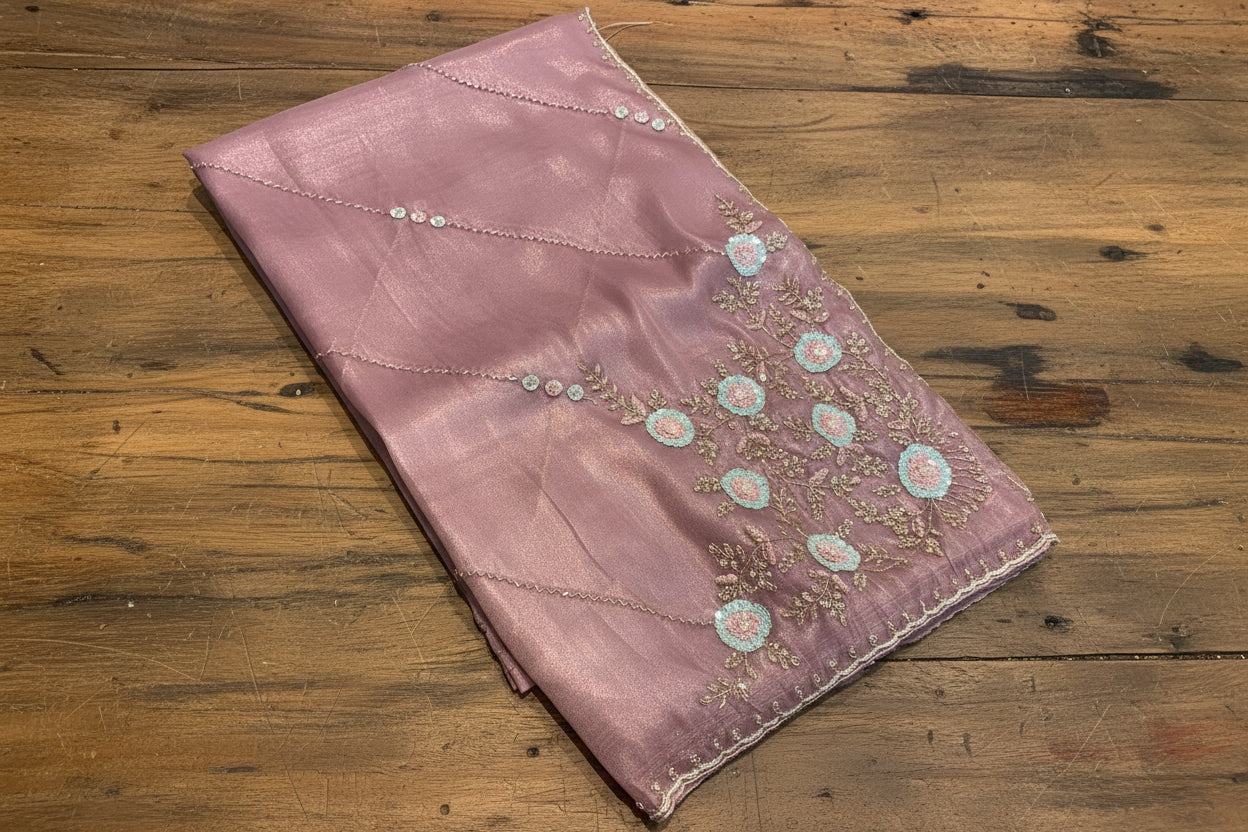 SOFT GEORGETTE TISSUE WITH HANDWORK
