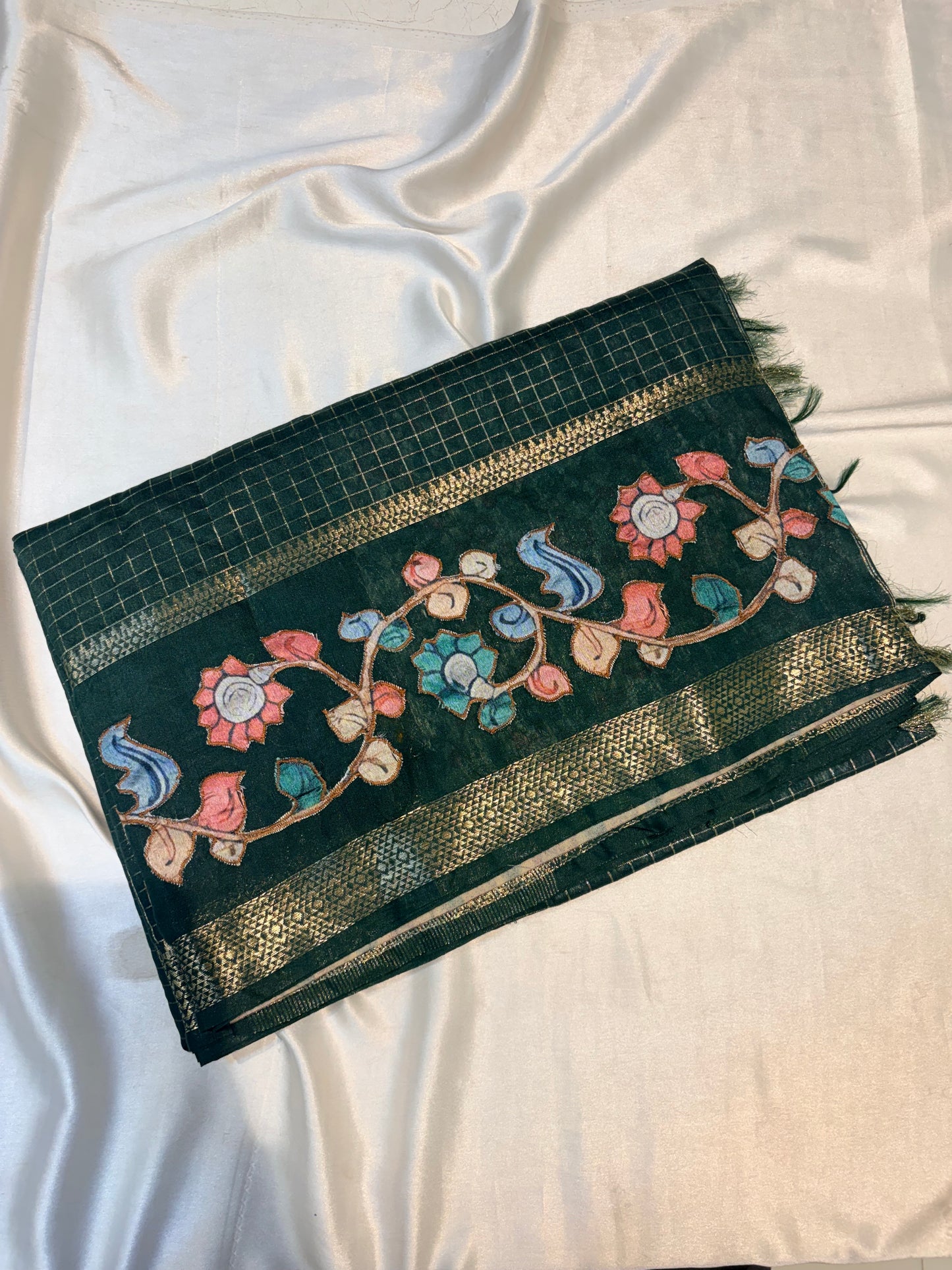 PREMIUM VISCOSE SILK WITH APPLIQUE WORK