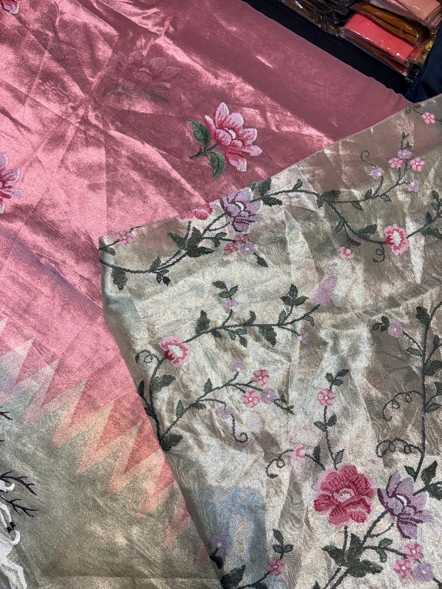 PURE SOFT TISSUE SILK SAREE