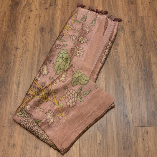COTTONWEAR SAREE WITH KALAMKARI PRINT