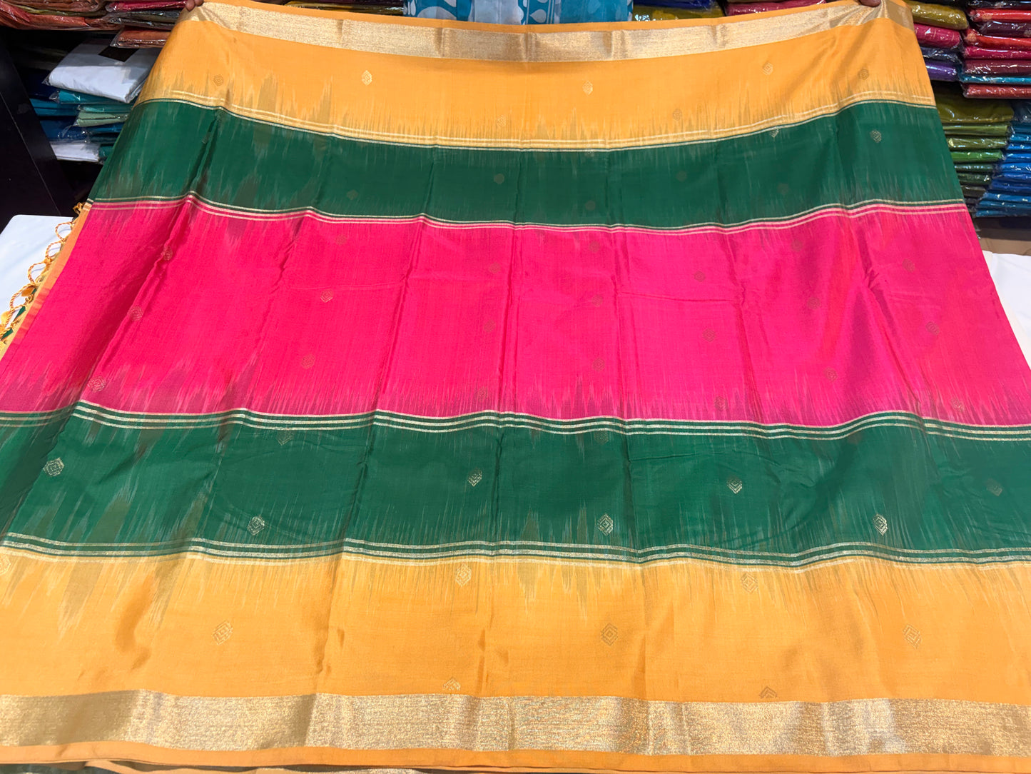 KANCHIPURAM KHADI SOFT SILK SAREE