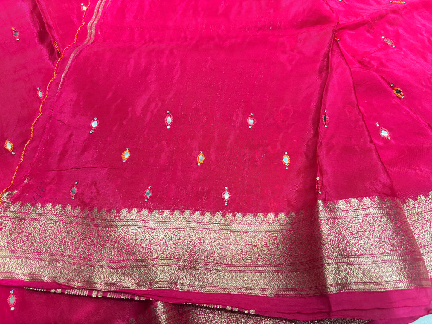 PREMIUM HO SILK SAREE WITH MIROR WORK