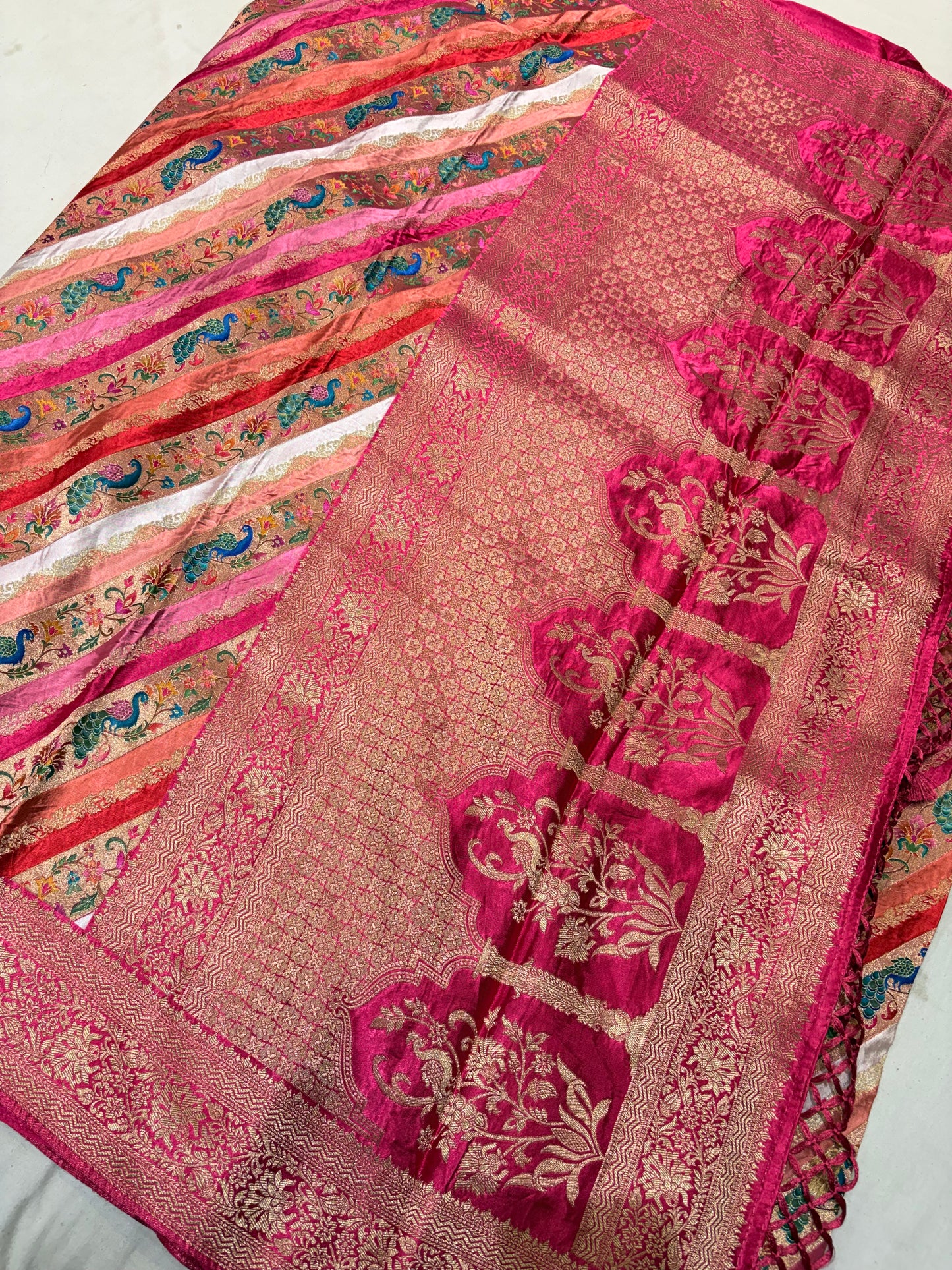 PREMIUM BANARASI PASHMEENA RANGKAT SAREE