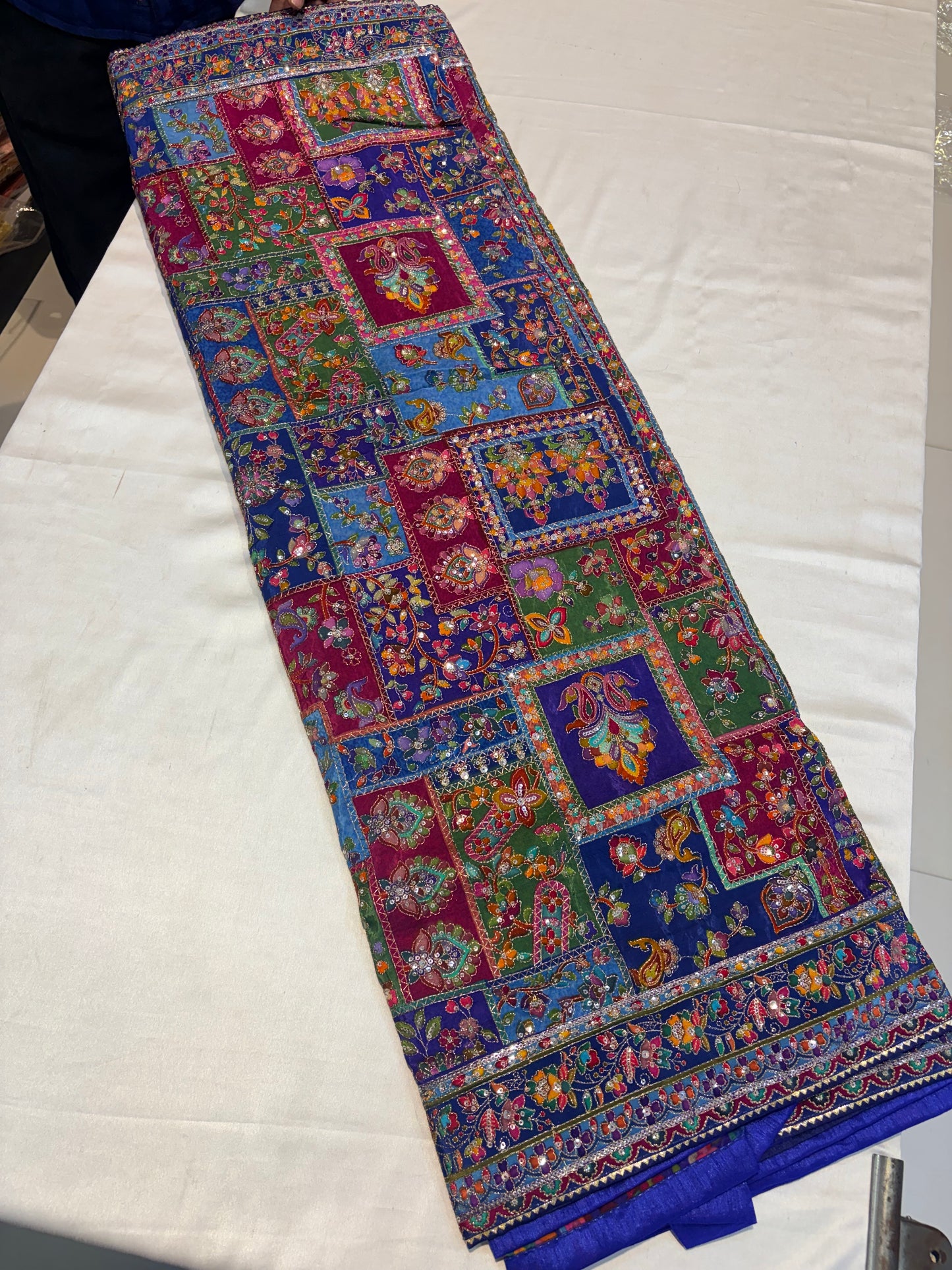PURE PASHMEENA WITH WORK & READY BLOUSE