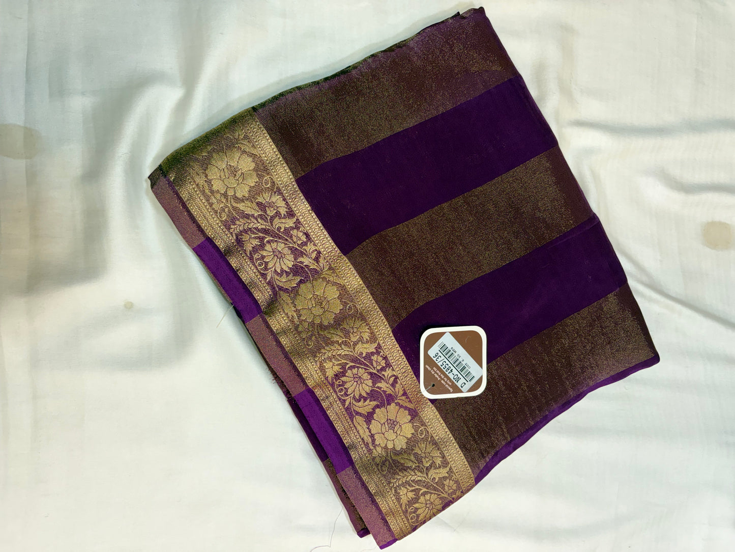 RAW CHINON CREAPE SAREE WITH GHARCHOLA BLOUSE