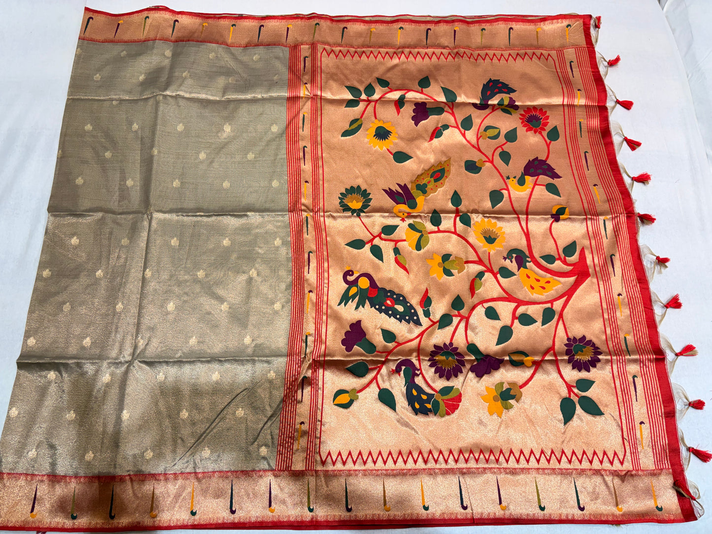 SEMI PAITHANI TISSUE SILK SAREE