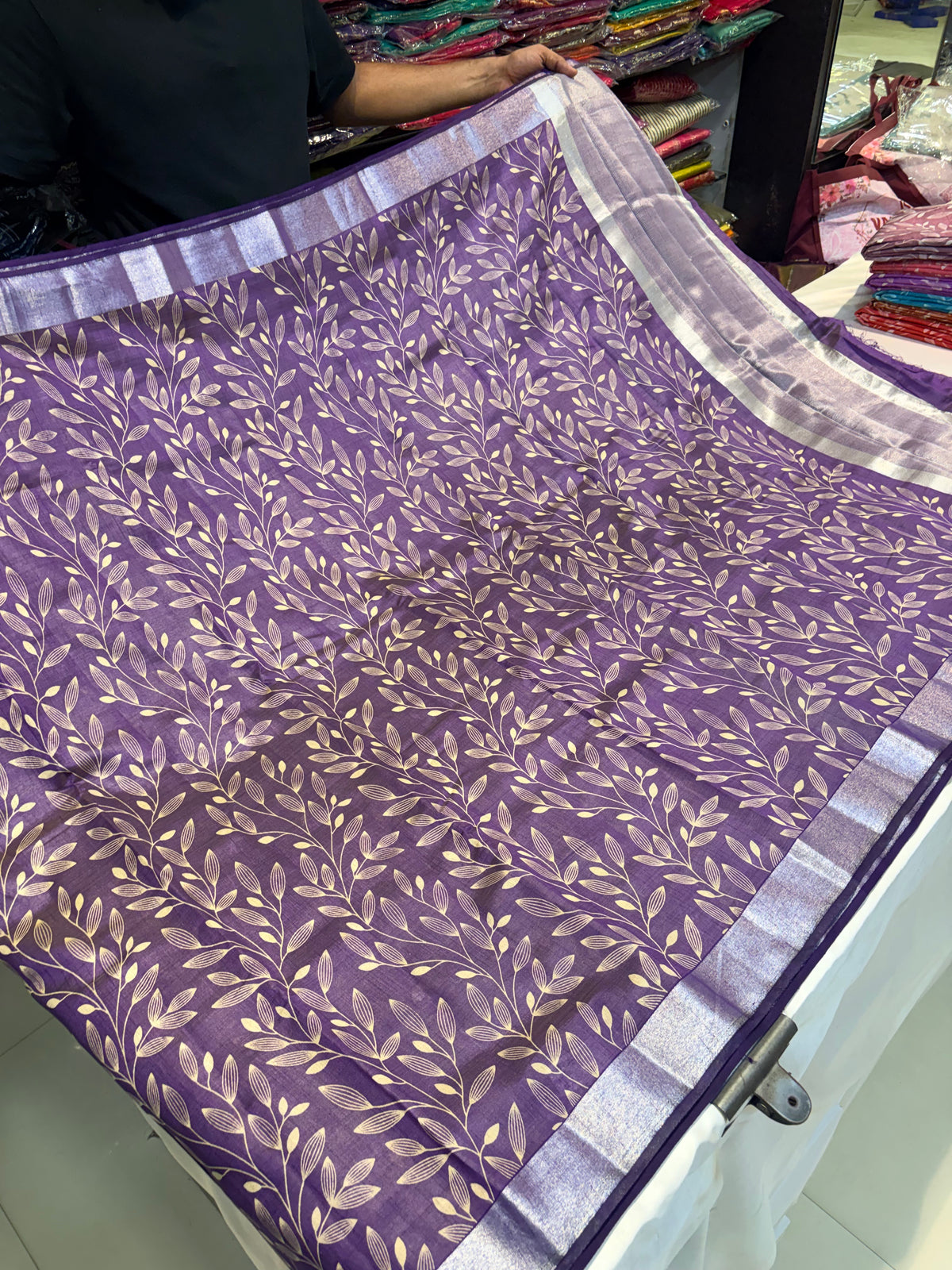 PRINTED RAW SILK SAREE