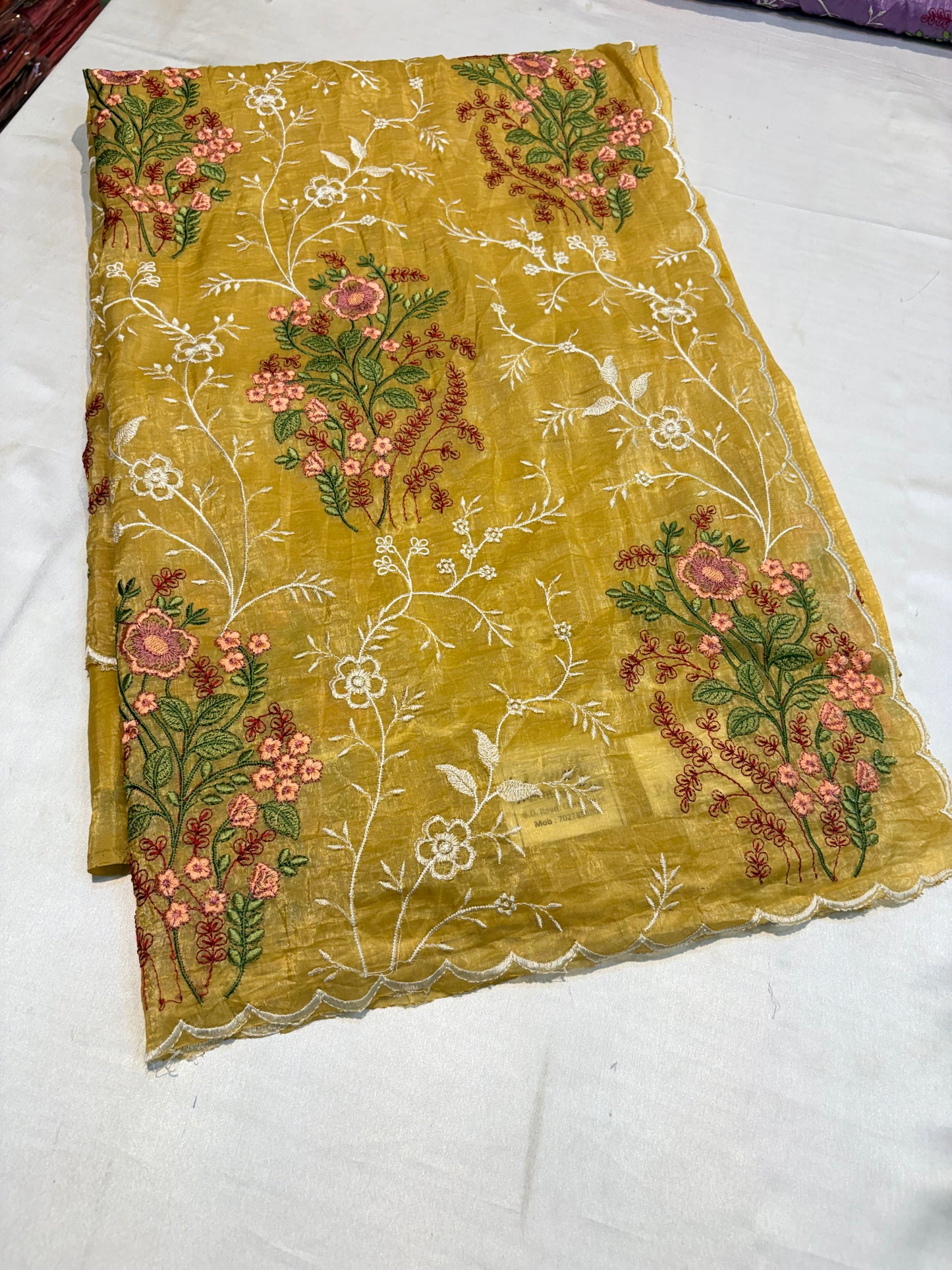 Soft fancy sarees with embroidery work
