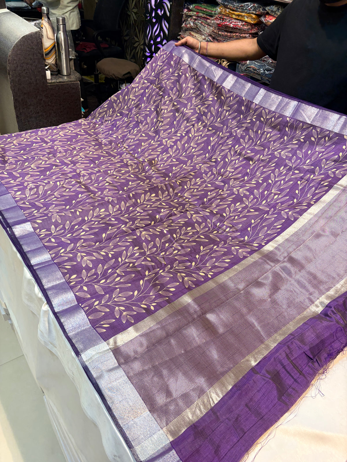 PRINTED RAW SILK SAREE