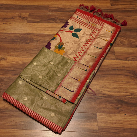 SEMI PAITHANI TISSUE SILK SAREE