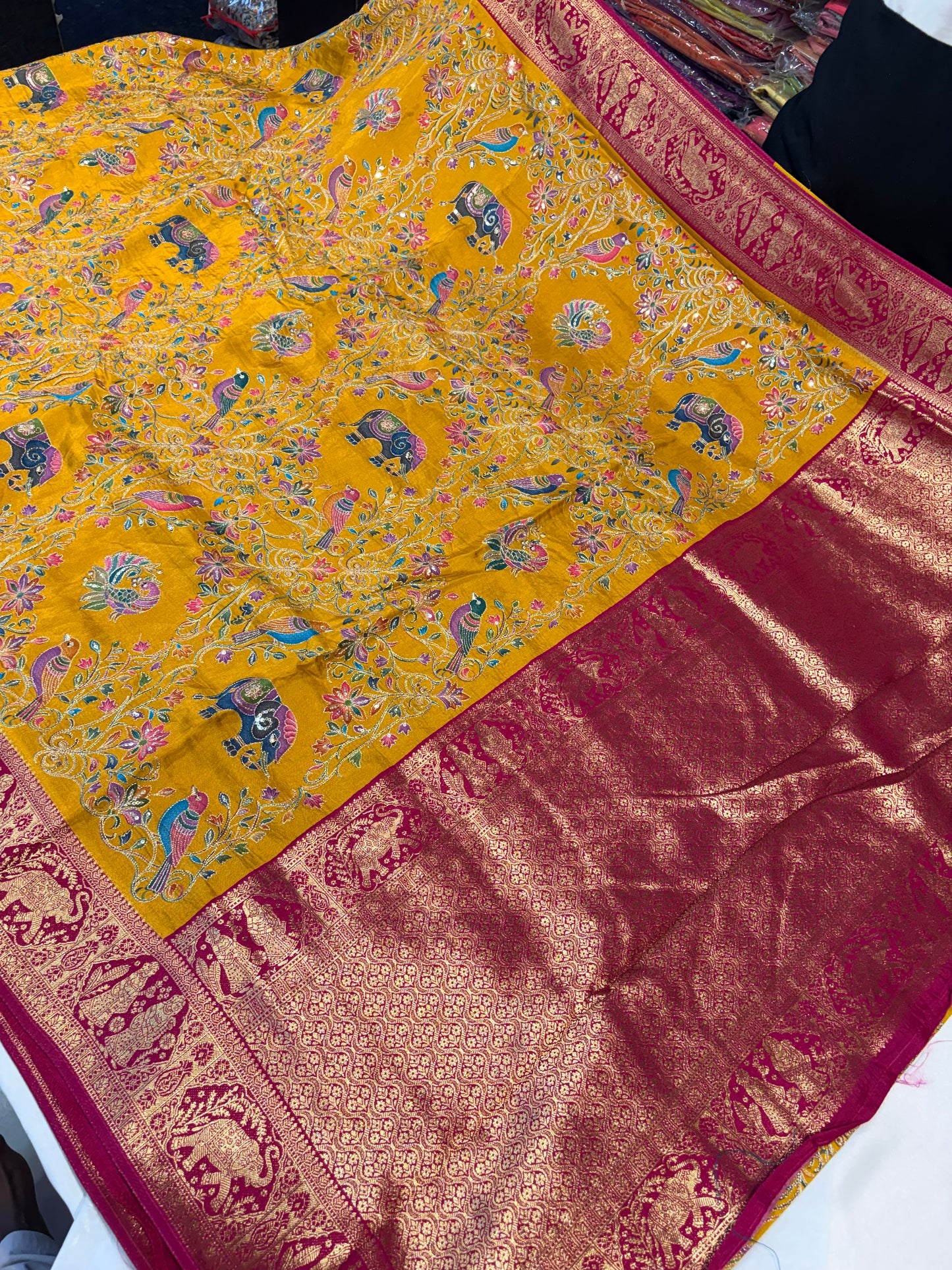 PURE PASHMINA SILK WITH KAATA WORK
