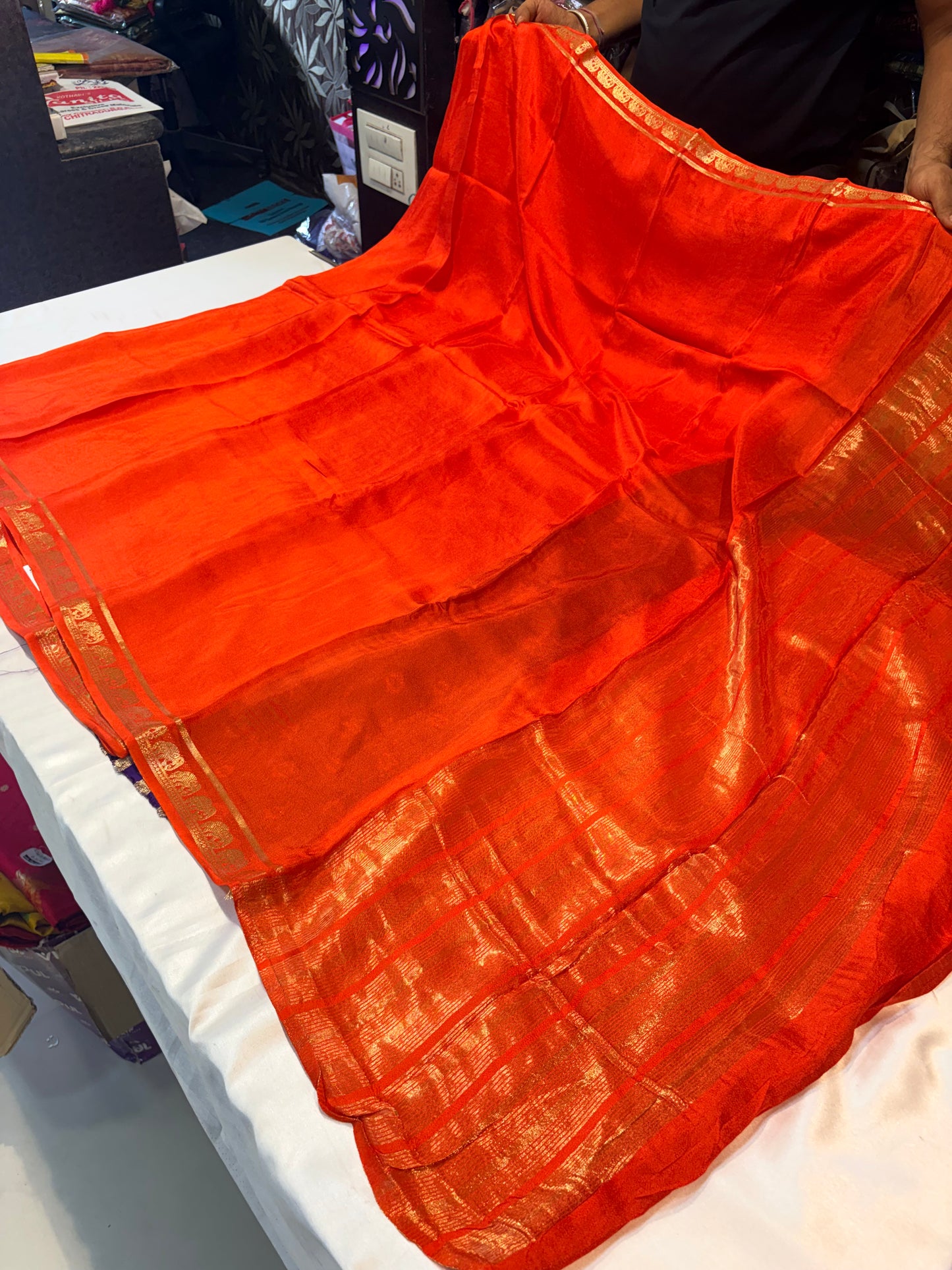 PREMIUM MYSORE SILK SAREE WITH ELEPHANT BORDER