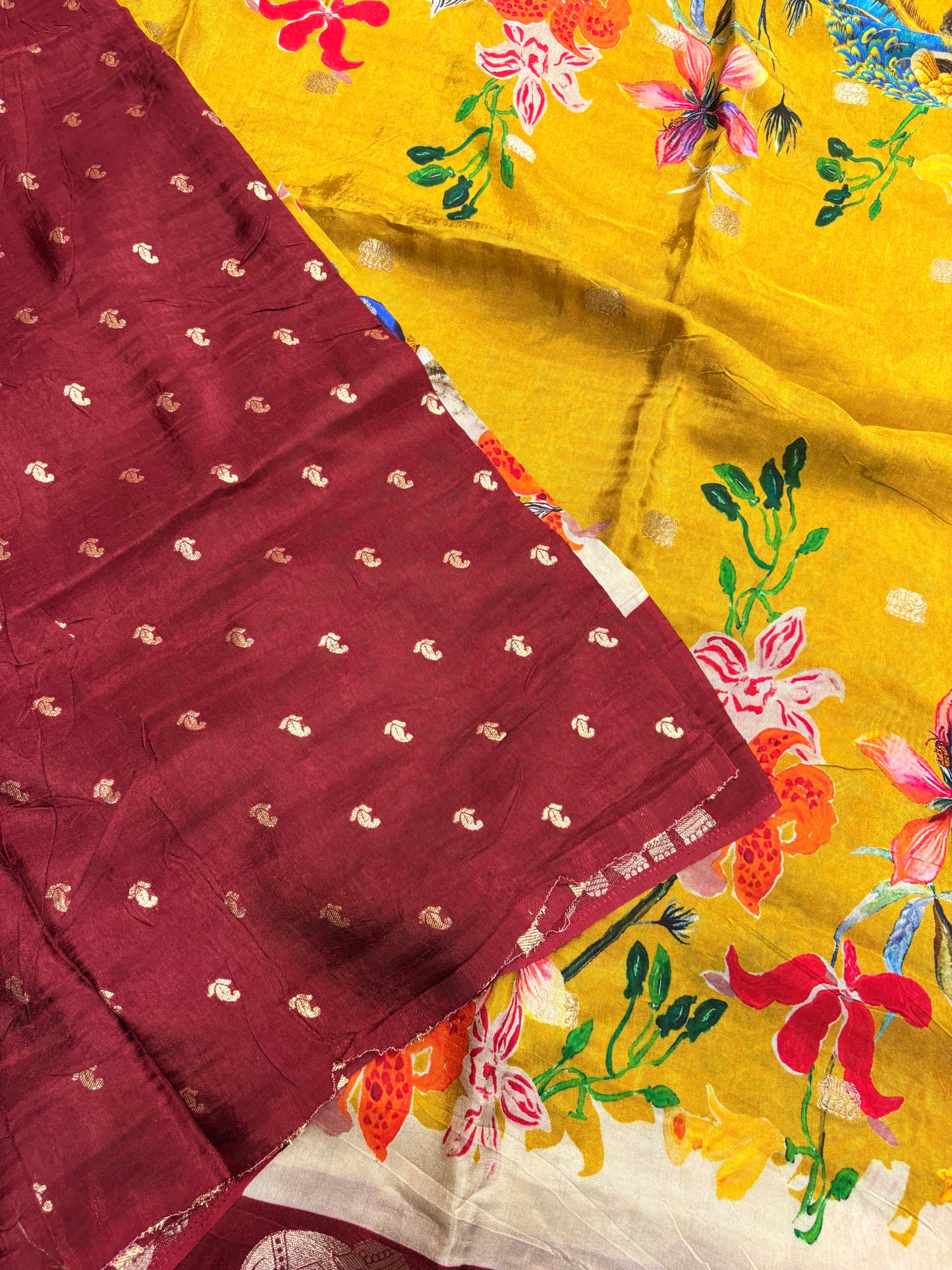PREMIUM PRINTED MOUNGA SAREE