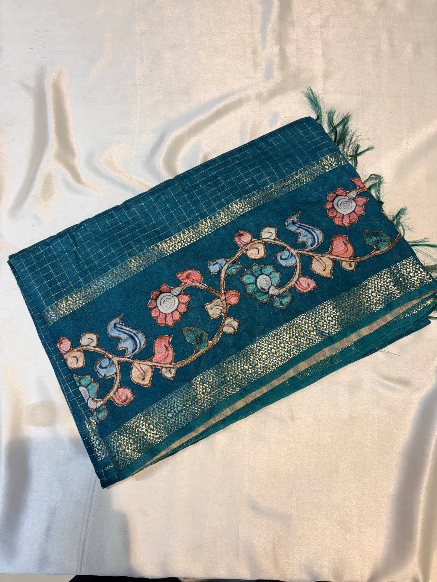 PREMIUM VISCOSE SILK WITH APPLIQUE WORK