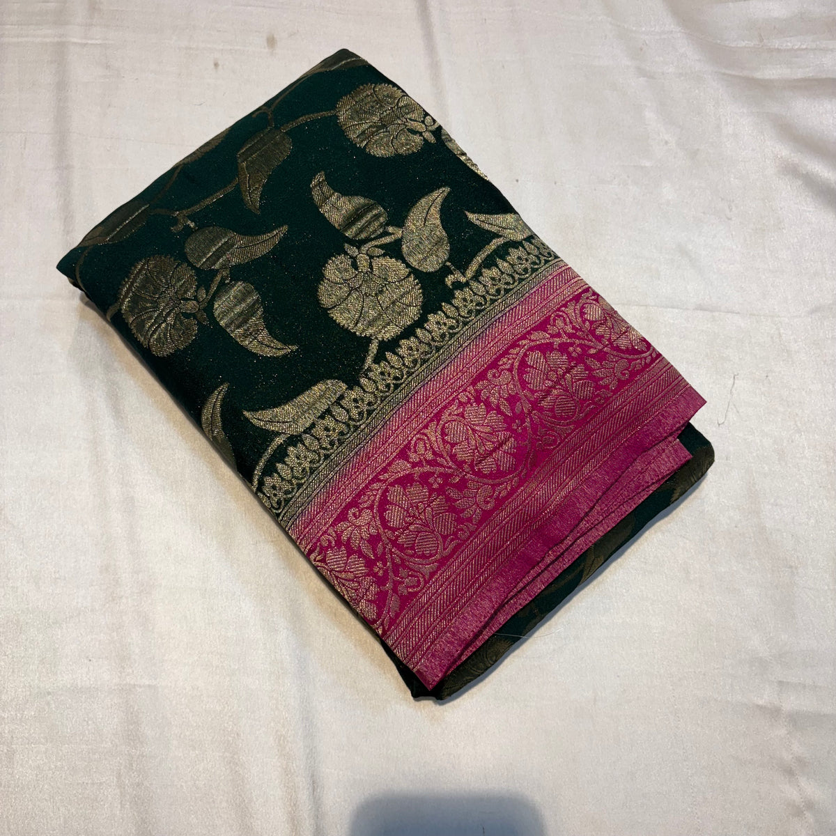 PREMIUM KHADDI GEORGETTE SAREE