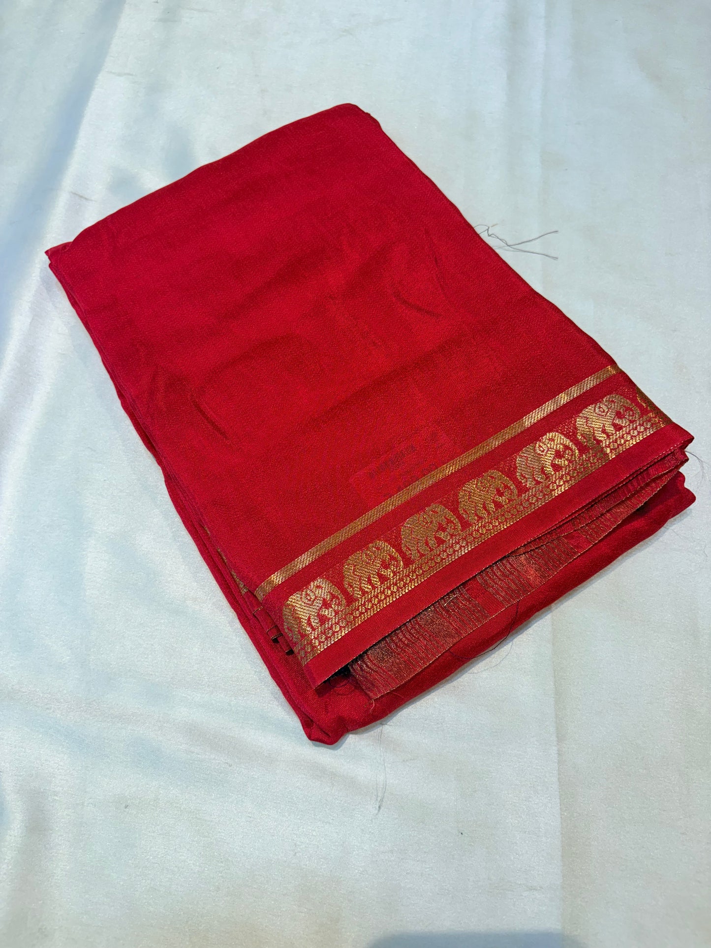PREMIUM MYSORE SILK SAREE WITH ELEPHANT BORDER