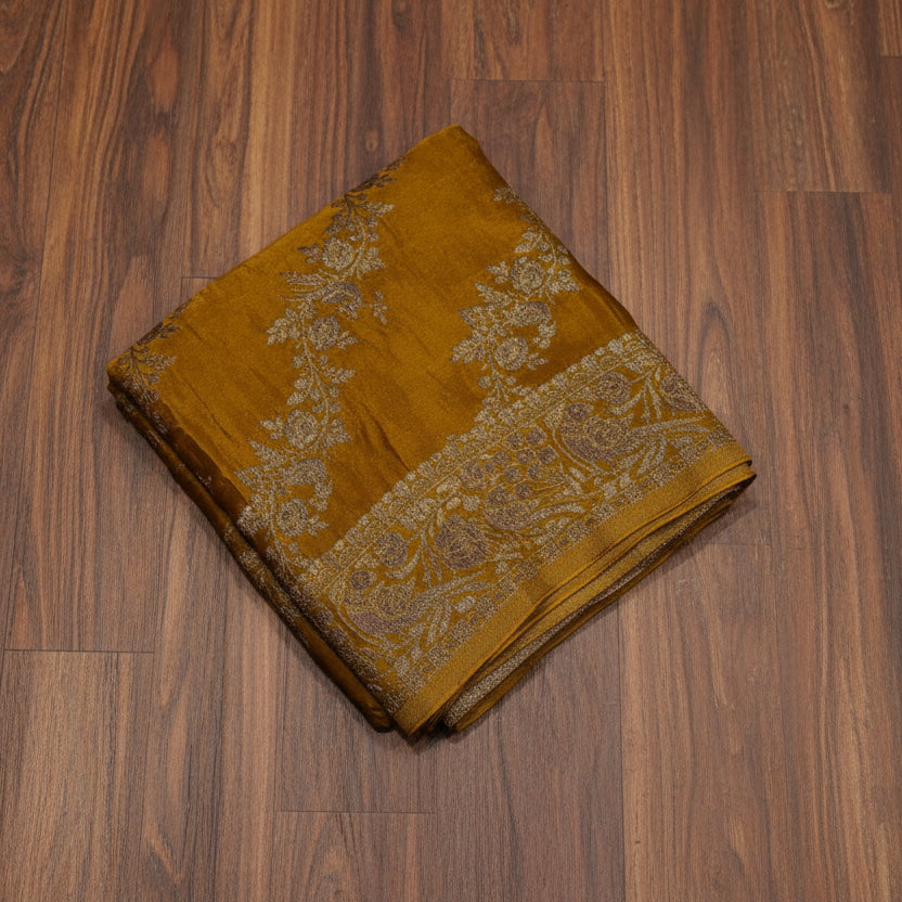 PREMIUM BANARAS KADDHI GEORGETTE SAREES WITH ANTIQUE ZARI