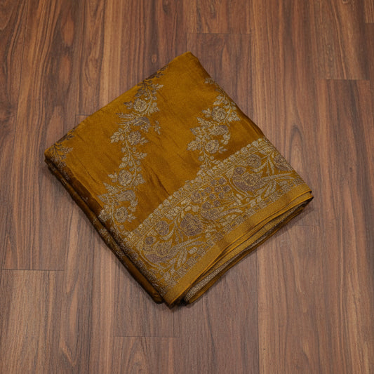 PREMIUM BANARAS KADDHI GEORGETTE SAREES WITH ANTIQUE ZARI