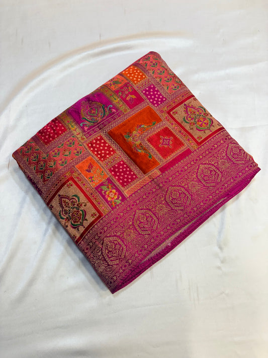PURE BANARASI PASHMEENA SILK SAREE