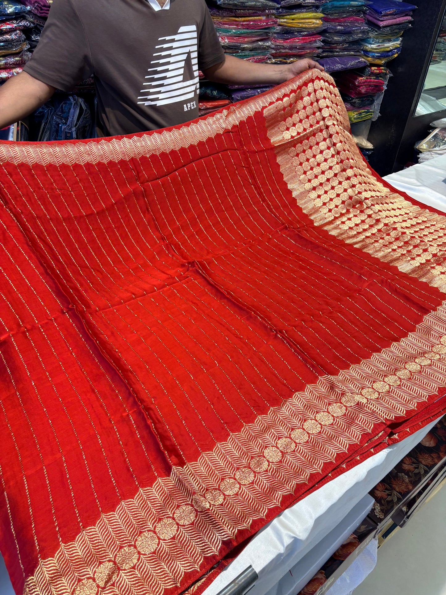 PURE BANARAS MASHRU CREAPE SILK SAREES