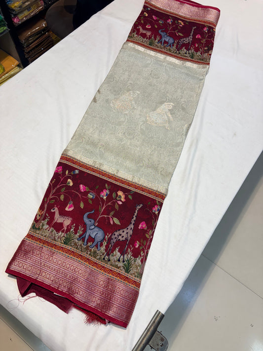 PREMIUM MOUNGA CREAPE SILK SAREE
