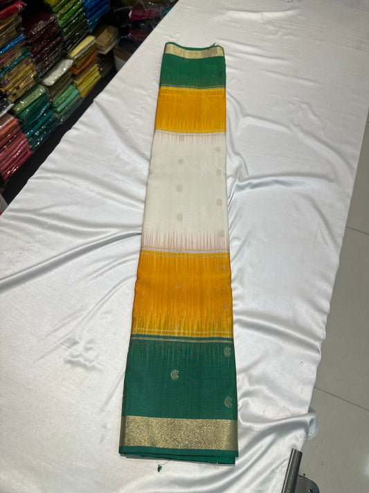 KANCHIPURAM KHADI SOFT SILK SAREE