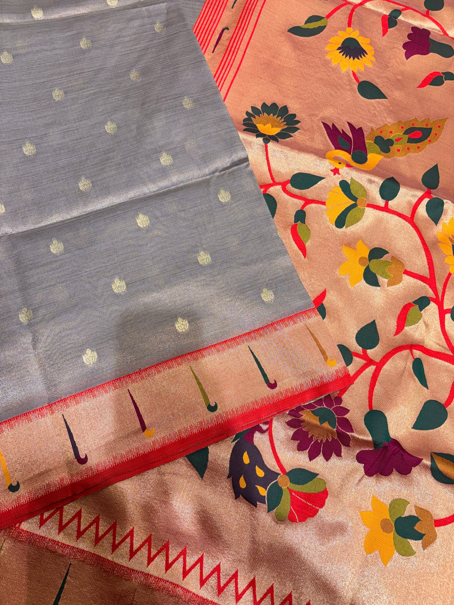SEMI PAITHANI TISUE SILK SAREE