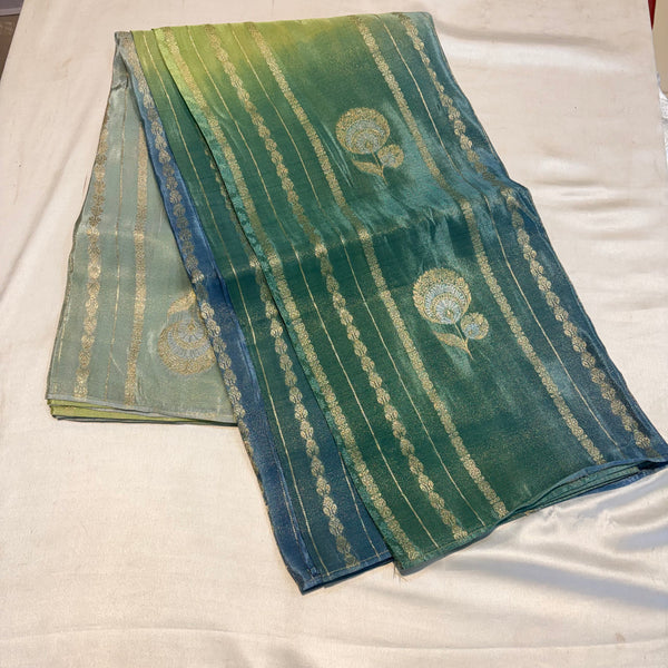 PREMIUM CHINON CREAPE SAREE IN AMBREE SHADES